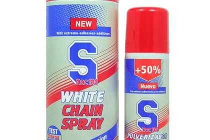 SDOC100 White Chain Spray is available in 300ml and 75ml sizes