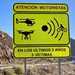 Warning signs for drops and drones