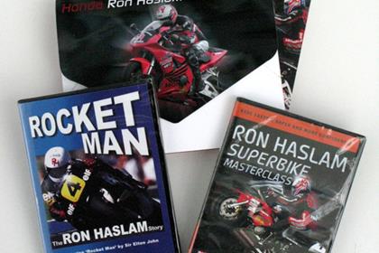 Get a free DVD when you buy a Ron Haslam gift set