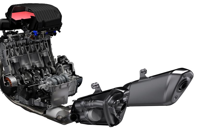 Four cylinder Suzuki engine cross section diagram