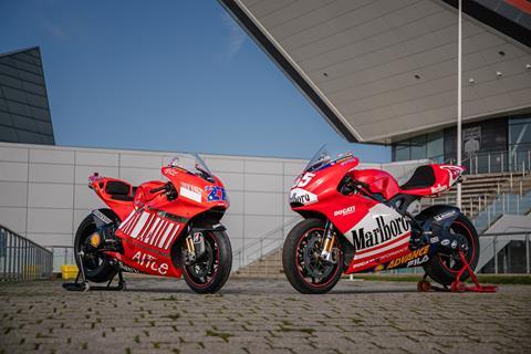 Ex-Casey Stoner and Loris Capirossi Ducati MotoGP bikes could fetch up to £700,000 at Shuttleworth auction