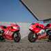 Ex- Casey Stoner and Loris Capirossi MotoGP bikes parked together