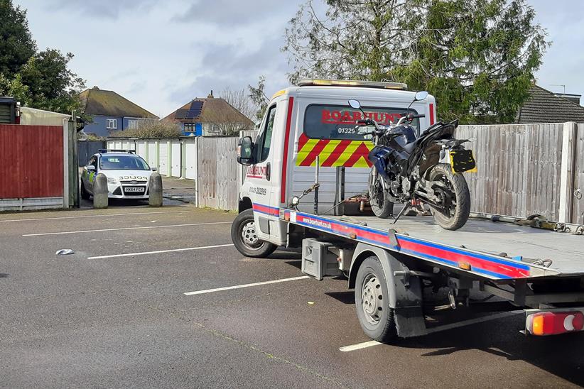 Gosport Police motorbike recovery