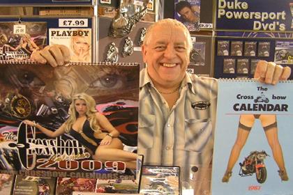 Crossbow Calendar boss John Winthrope with the original 1987 calendar