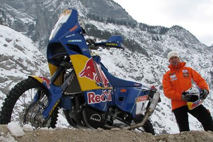 Cyril with his KTM Dakar bike