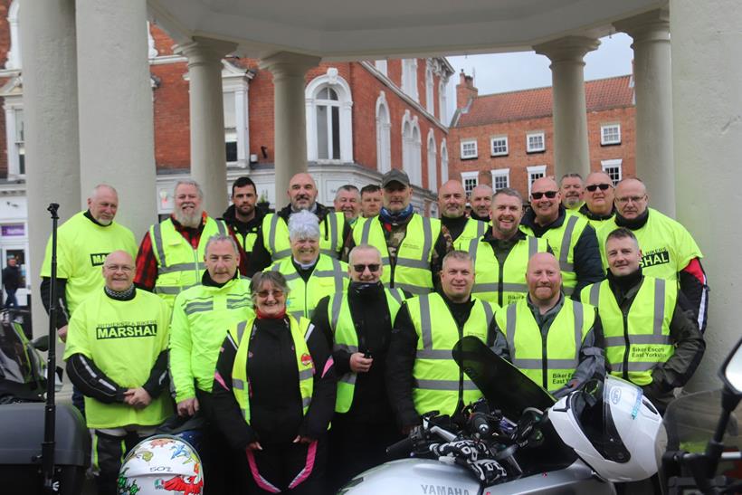 The team organising and marshalling the Dave Myers ride out