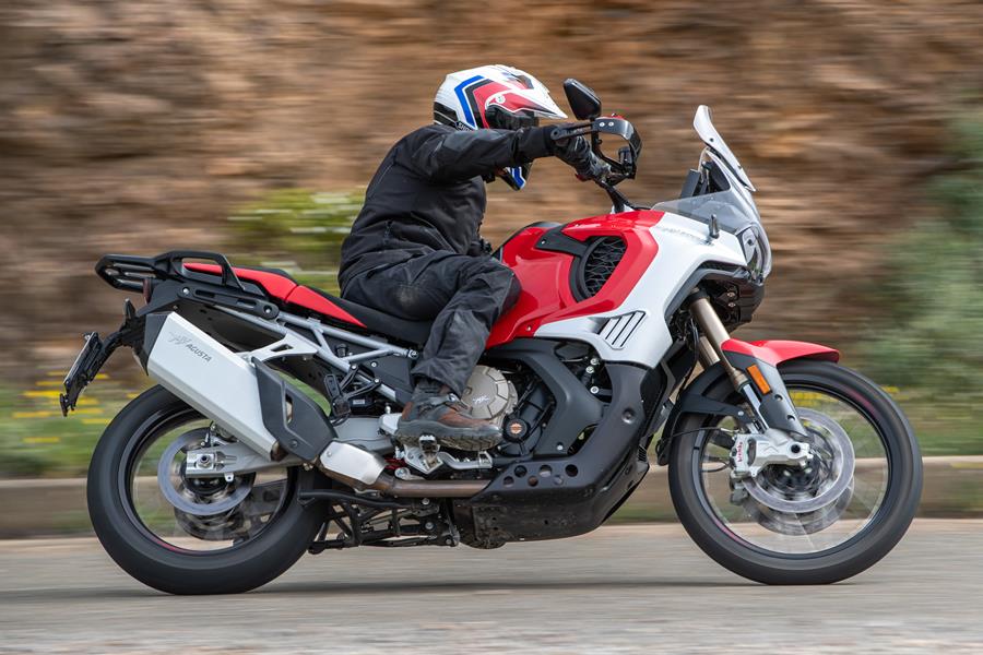 MV Agusta Enduro Veloce right side action on the road