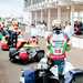 Sidecars in pit lane at Goodwood