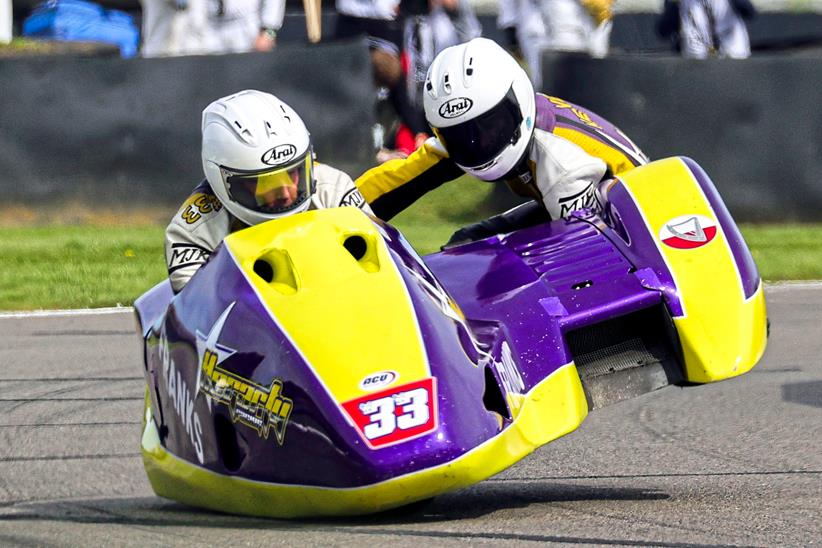 Sidecar action from the 2024 Goodwood Members' Meeting