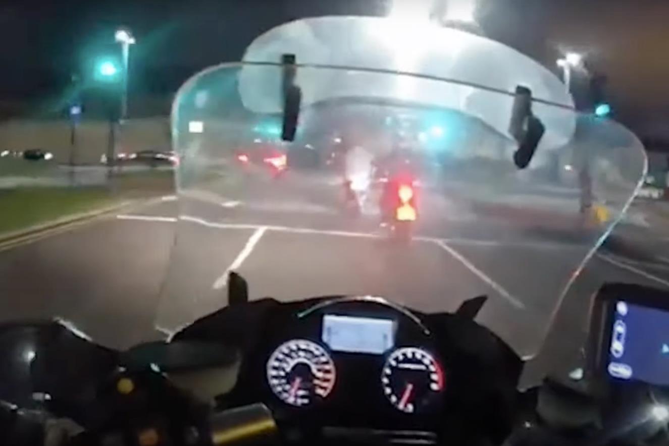 Police use stinger to end pursuit of illegal riders in Wales