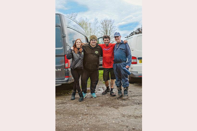 Guy Martin with the team from Hooton Lodge