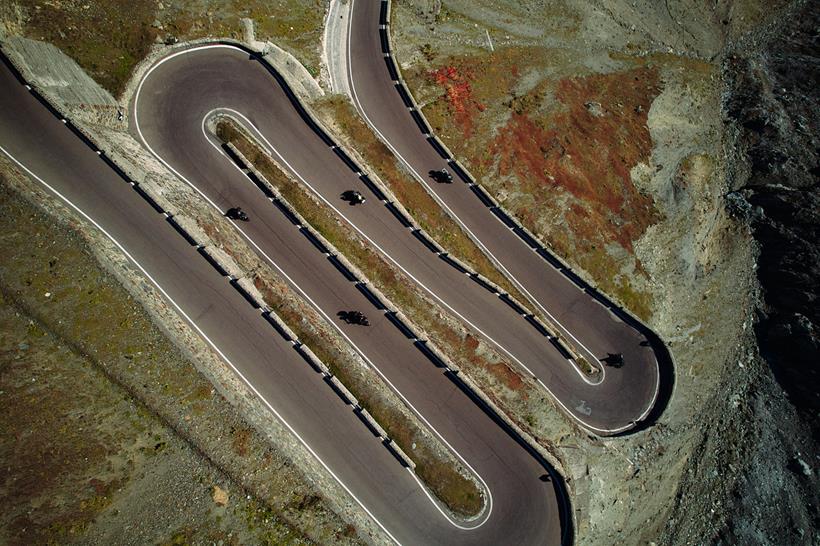 Winding hairpin bends