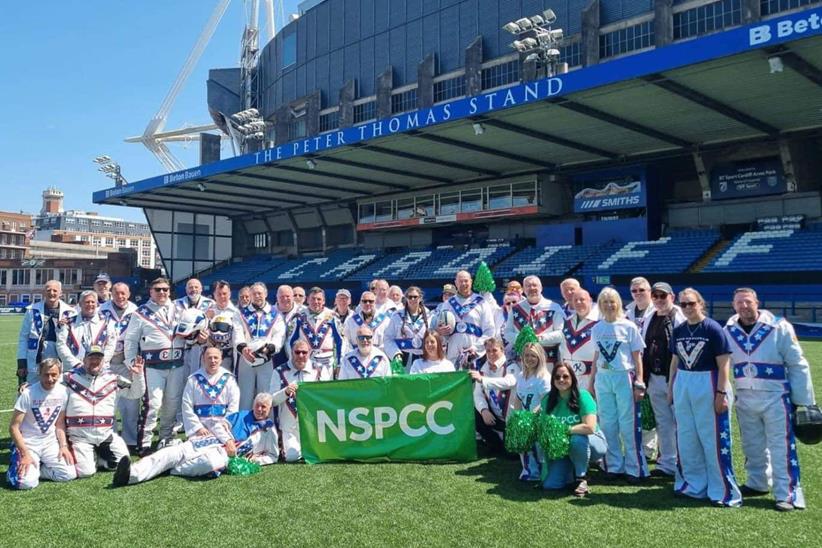 Riders don their best Knievels outfits at the Cardiff Stadium