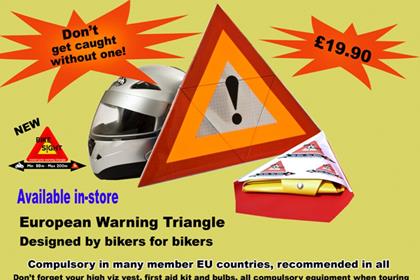 The Bike Sight foldaway warning triangle