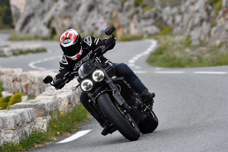 2024 Triumph Rocket 3 Storm action shot from the front