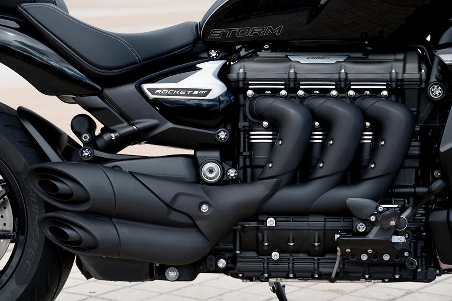 2024 Triumph Rocket 3 Storm engine and exhaust