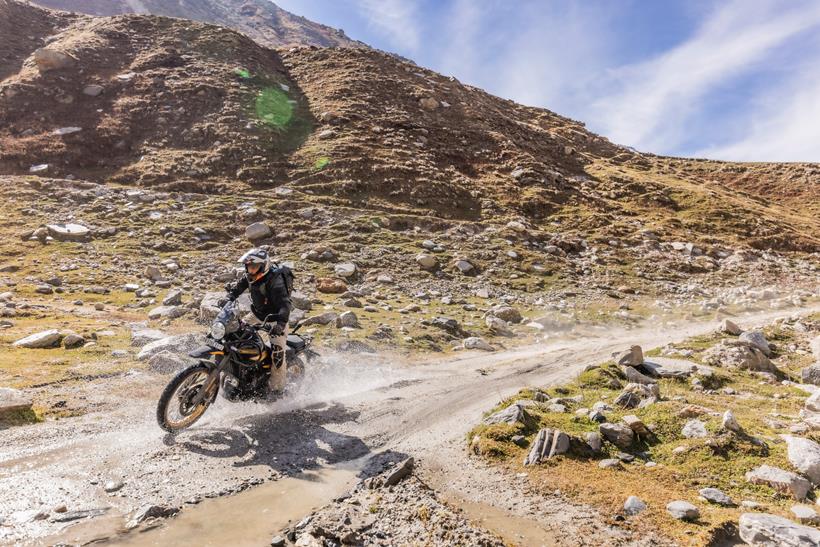 Riding a Royal Enfield Himalayan 450 off-road