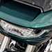 2024 Indian Challenger Dark Horse vs Harley-Davidson Road Glide - close up shot of Harley headlight and front fairing