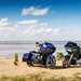 2024 Indian Challenger Dark Horse vs Harley-Davidson Road Glide - static shot on beach with ducks in foreground