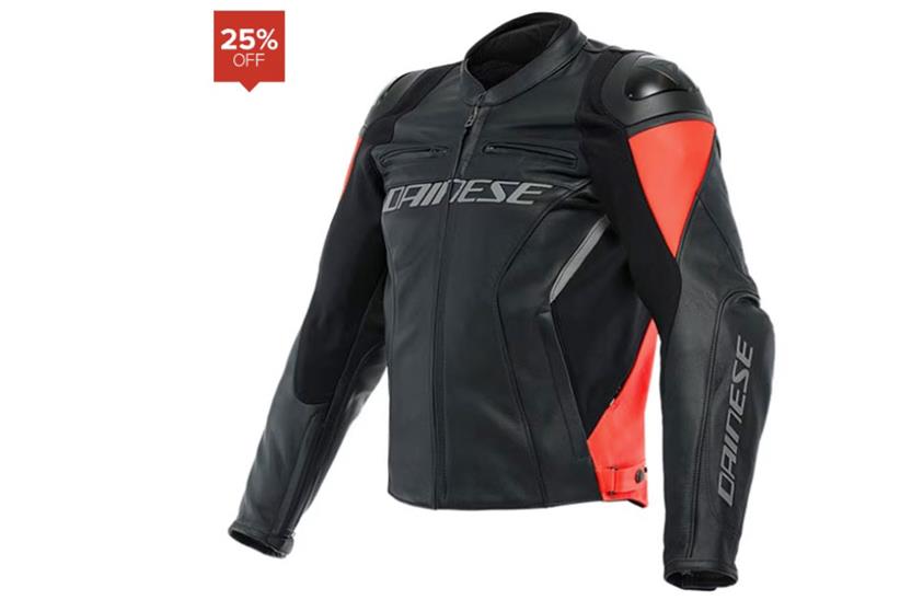 Dainese Racing 4 leather jacket red and black