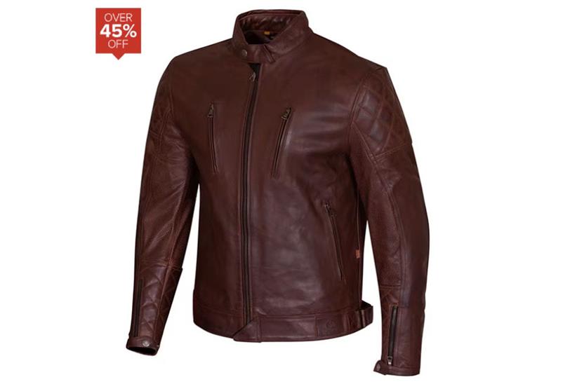 Merlin Wishaw Signature Leather Jacket in brown