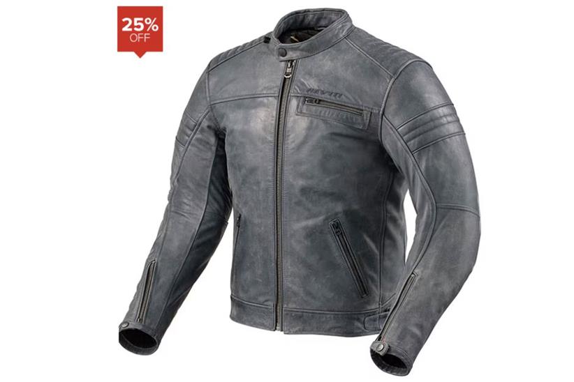 Rev'it Restless leather jacket in blue