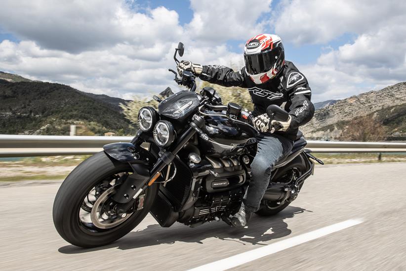 Triumph Rocket 3 Storm ridden in full bike kit