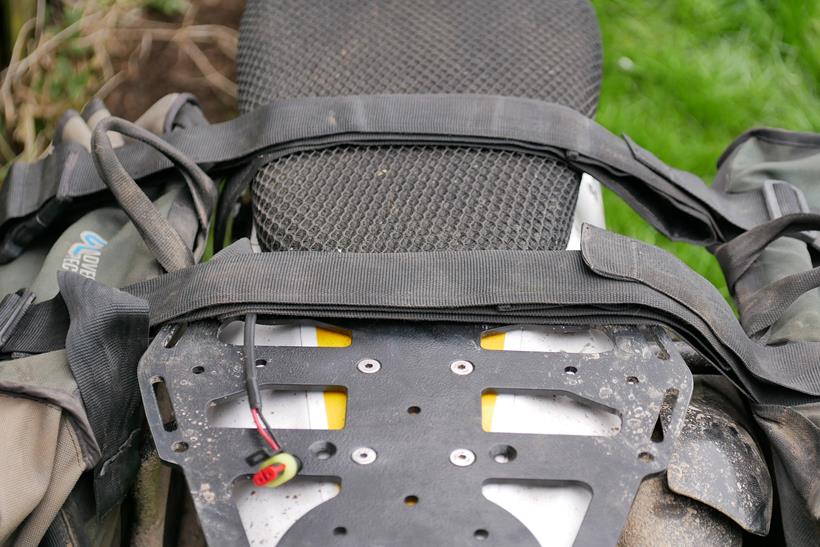 The Adventure Spec Magadan MK3 panniers, main connecting strap