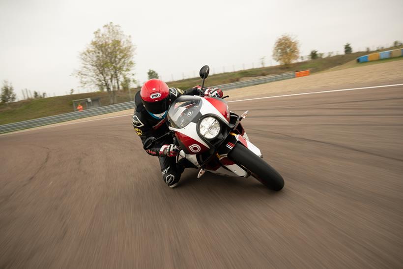 Bimota KB4 on track action shot