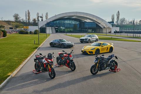 Luxury legends Ducati and Porsche team up for exclusive event showcasing the best of each brand