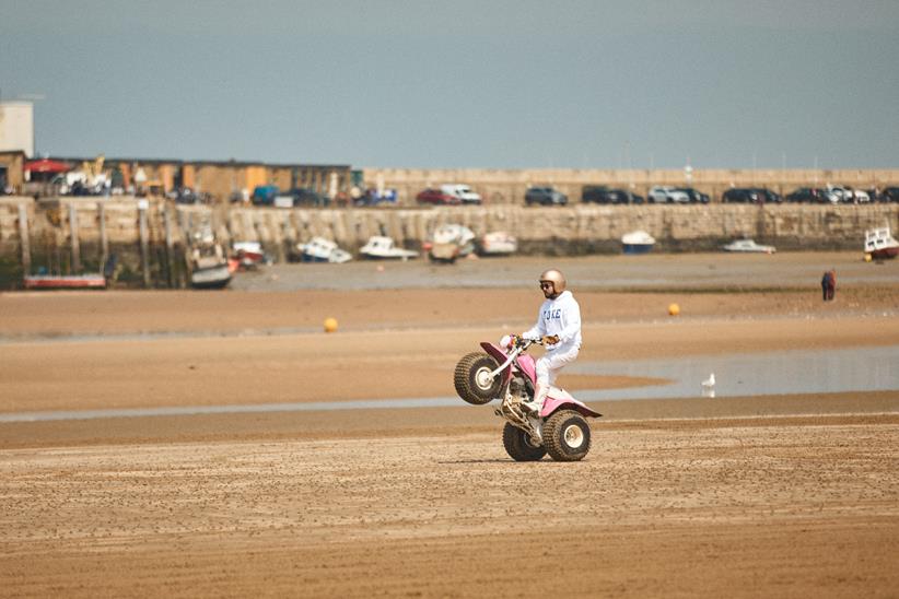 Trike wheelie at the Malle Beach Race