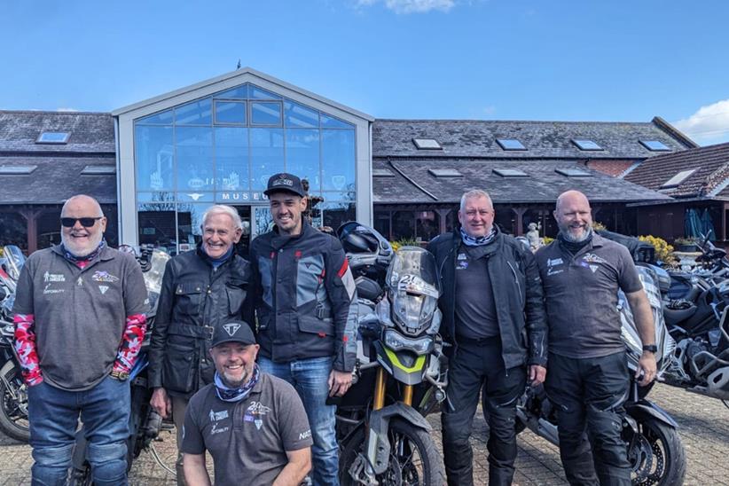 The group outside the Sammy Miller Motorcycle Museum