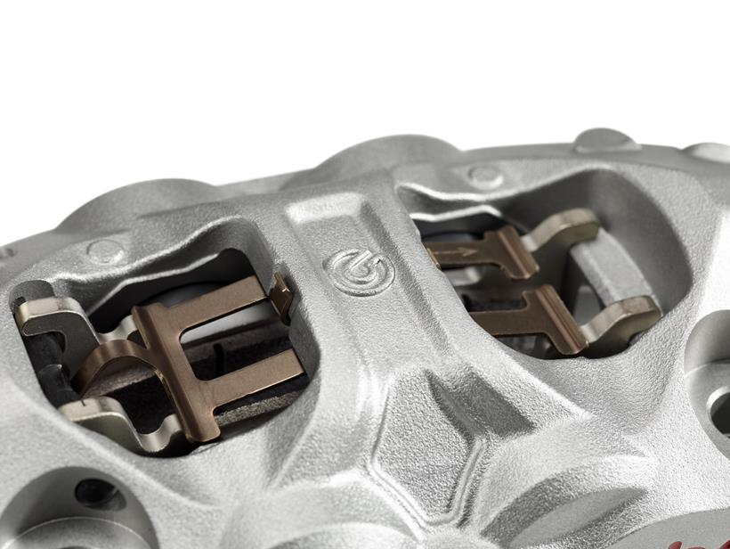 redesigned pad housing on Brembo Hypure calipers