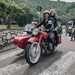 Three up on a classic sidecar at the DGR - Credit Distinguished Gentleman's Ride