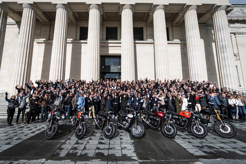 DGR attendees with their bikes - Credit Distinguished Gentleman's Ride