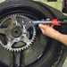 Fitting a new rear motorbike sprocket with a torque wrench