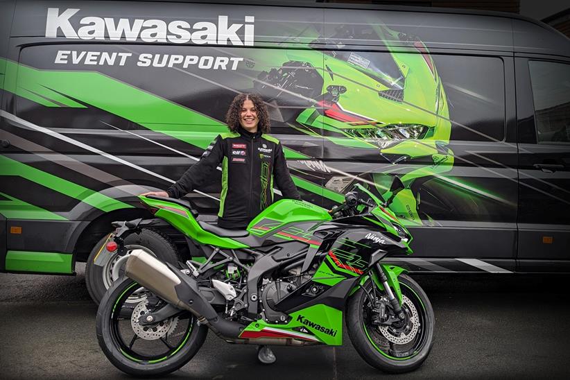 Competition winner with their Kawasaki ZX-4RR