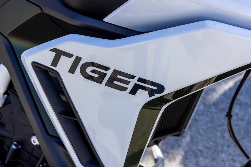 2024 Triumph Tiger 900 Rally Pro - detailed shot of tank badge