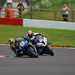 Kyle Ryde leads Leon Haslam during race one at Donington