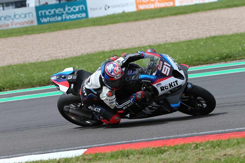 Leon Haslam will start race one at Donington Park from third.