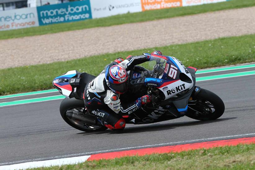 Leon Haslam will start race one at Donington Park from third.