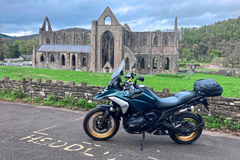 MCN fleet BMW R1300GS at Tintern Abbey