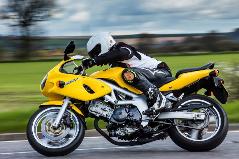 The Suzuki SV650 will also be stretching its V-Twin on track at Cadwell Park