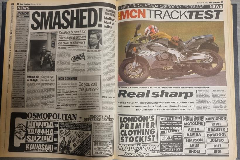 Chris Dabbs Honda FireBlade review (1992)