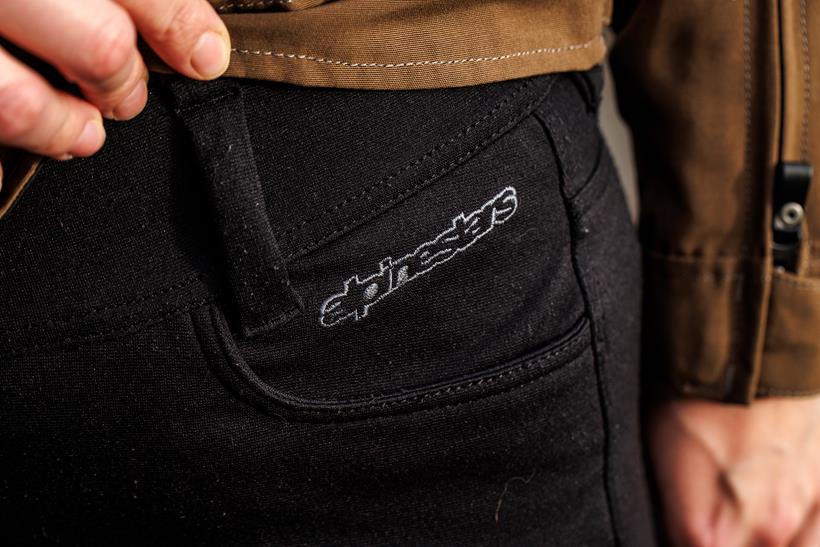 Alpinestars Banshee Motorcycle Leggings pocket detail