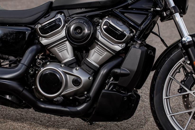 2024 Harley-Davidson Nightster Special detailed shot of the v-twin engine