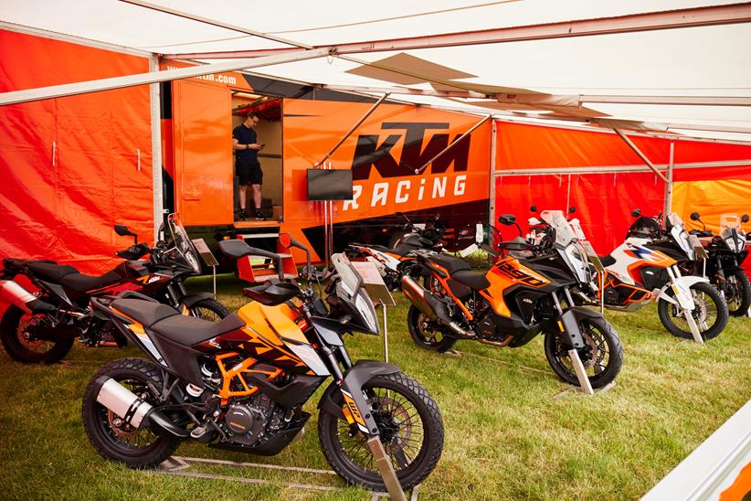 KTM motorcycles on show at ABR Festival 2023