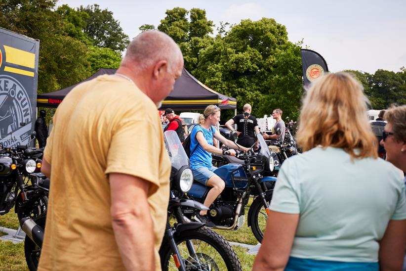 Crowds visiting Adventure Bike Rider Festival