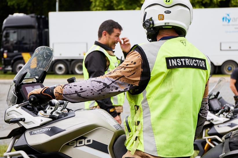 Instructors ready to lead motorcycle test rides