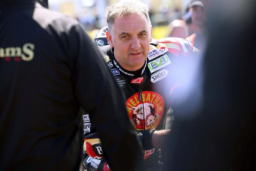 Michael Rutter preparing for a race